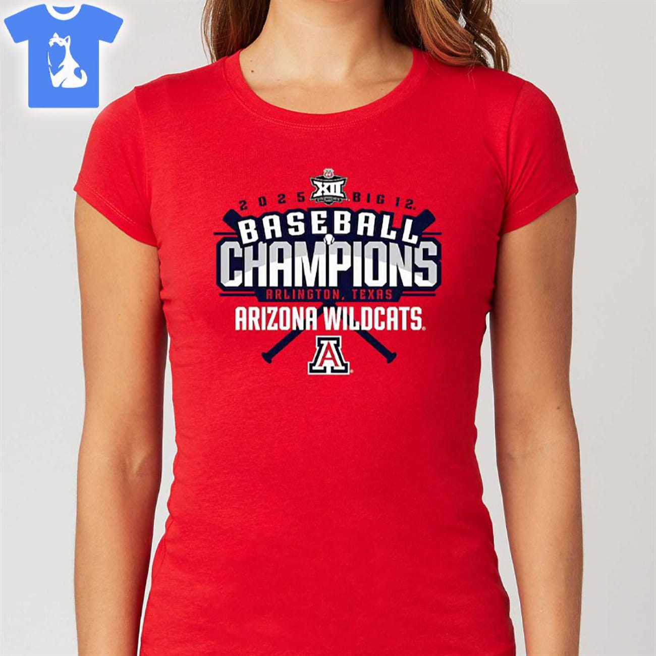 Arizona Wildcats 2025 Big 12 Baseball Conference Tournament Champions T-shirt