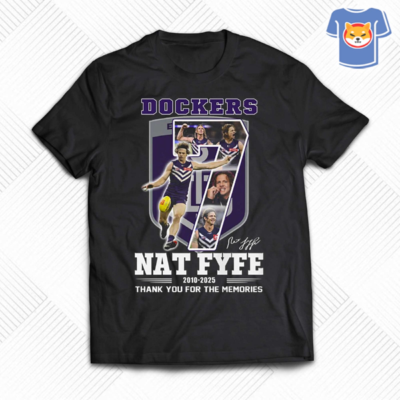 Dockers Nat Fyfe 2010-2025 Thank You For The Memories Shirt