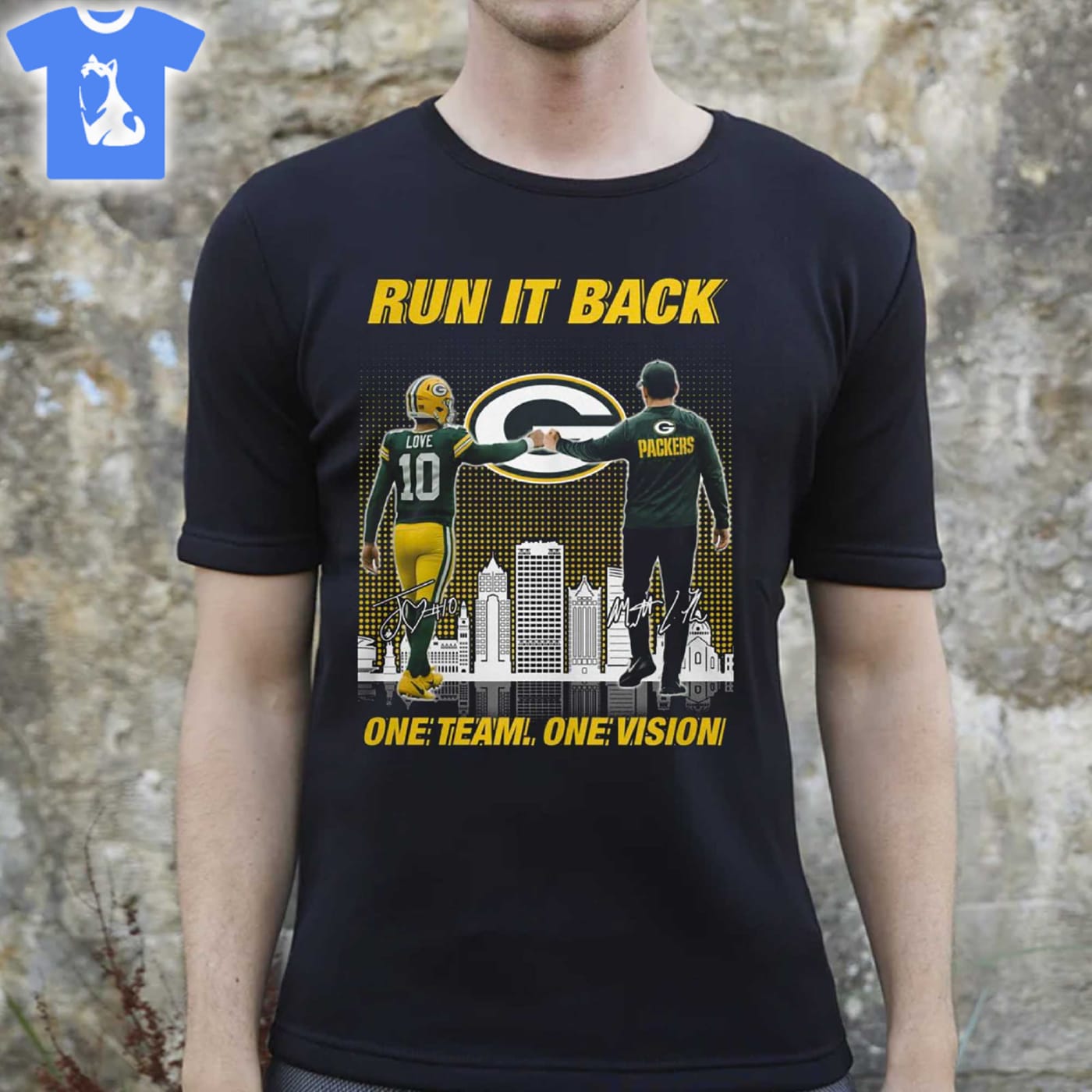 Green Bay Packers Run It Back One Team One Vision Jordan Love Matt Lafleur Shirt