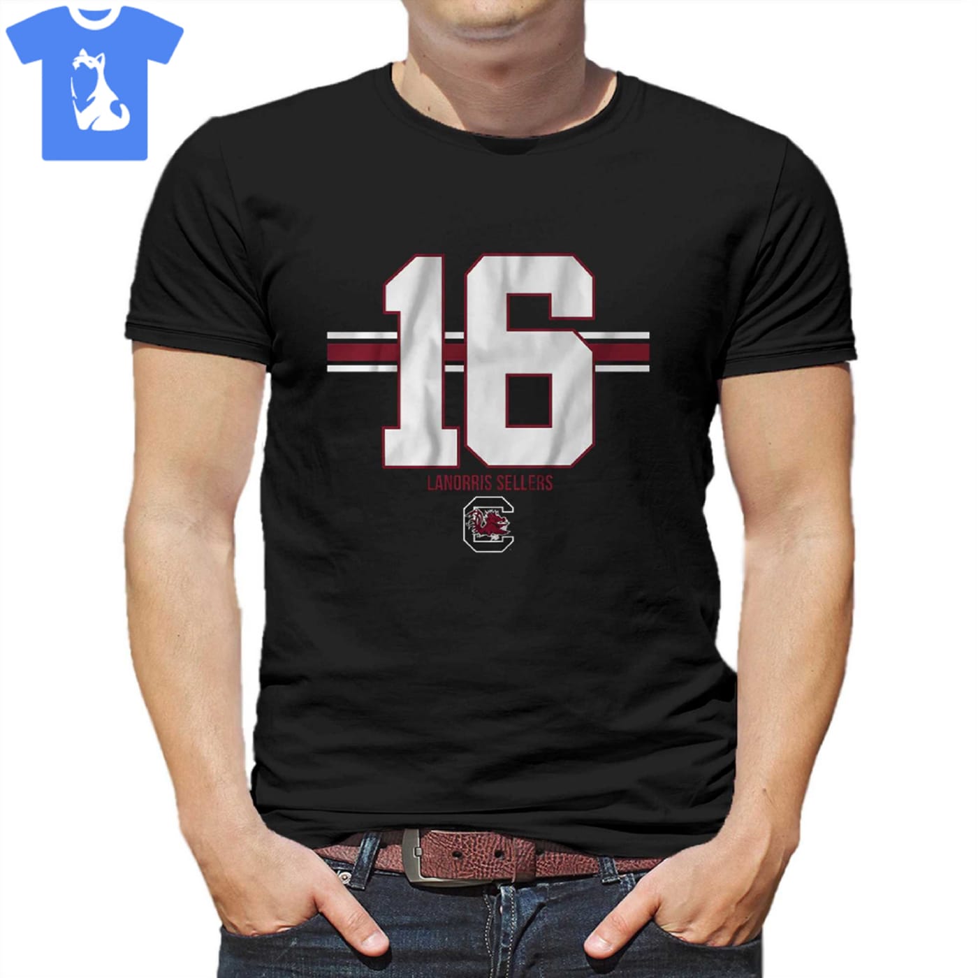 South Carolina Football Lanorris Sellers Name Number Stripe Shirt