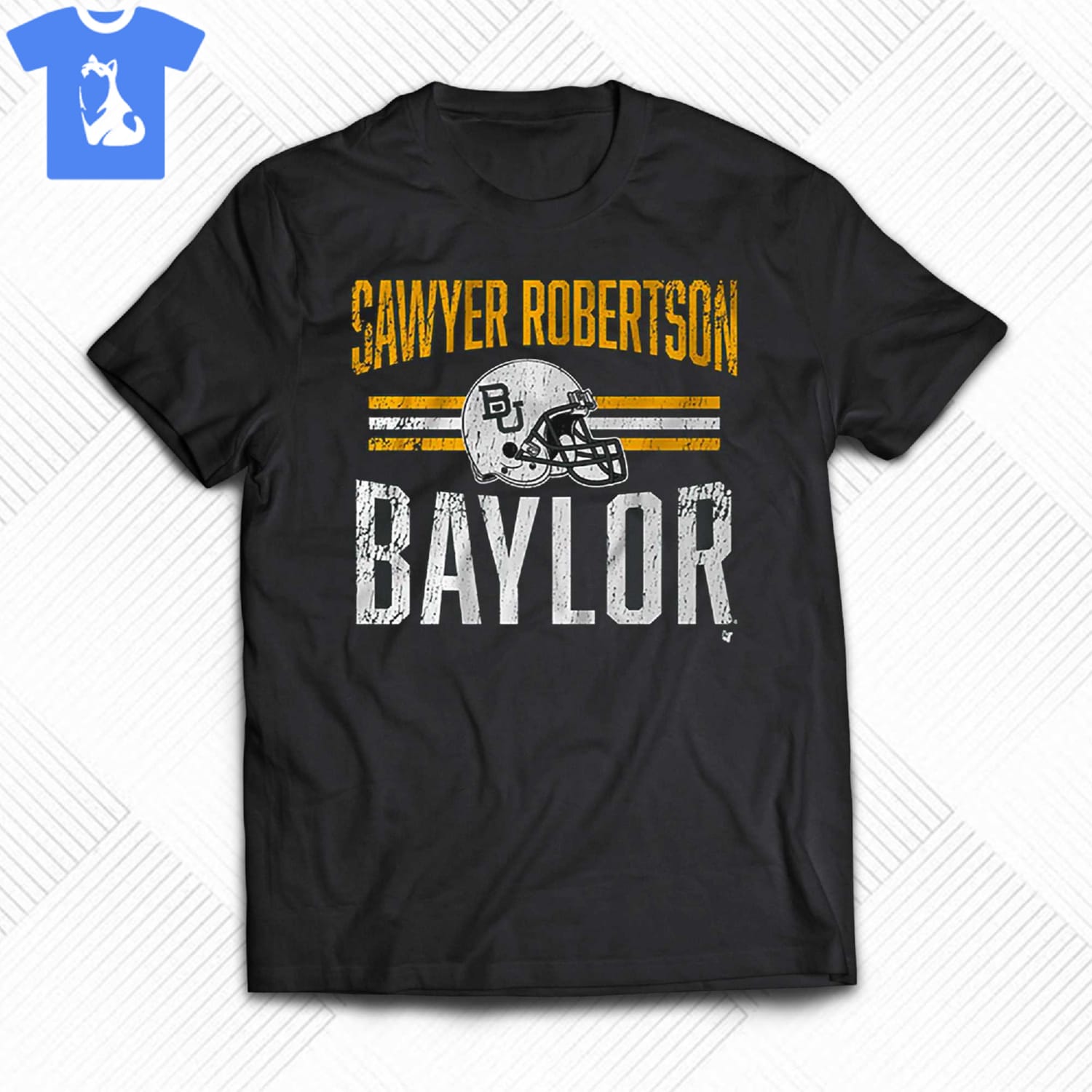Baylor Football Sawyer Robertson Helmet Hero Shirt