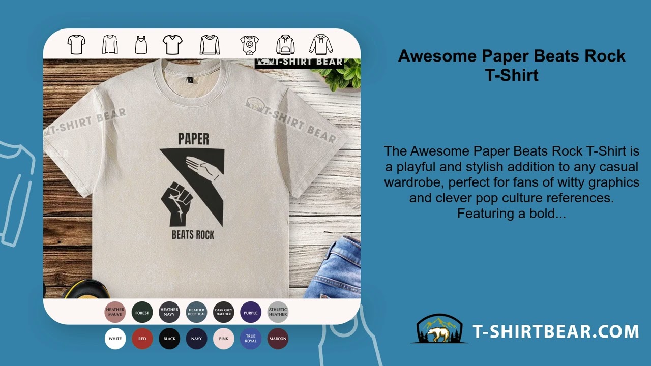 paper beats rock shirt