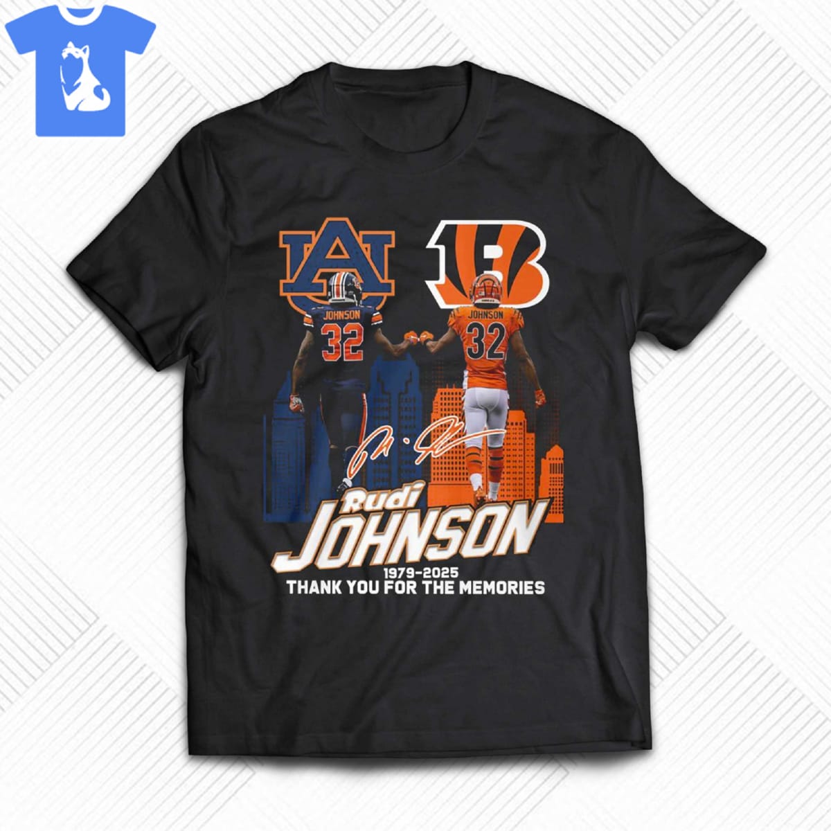 Rudi Johnson 1979-2025 Thank You For The Memories Shirt