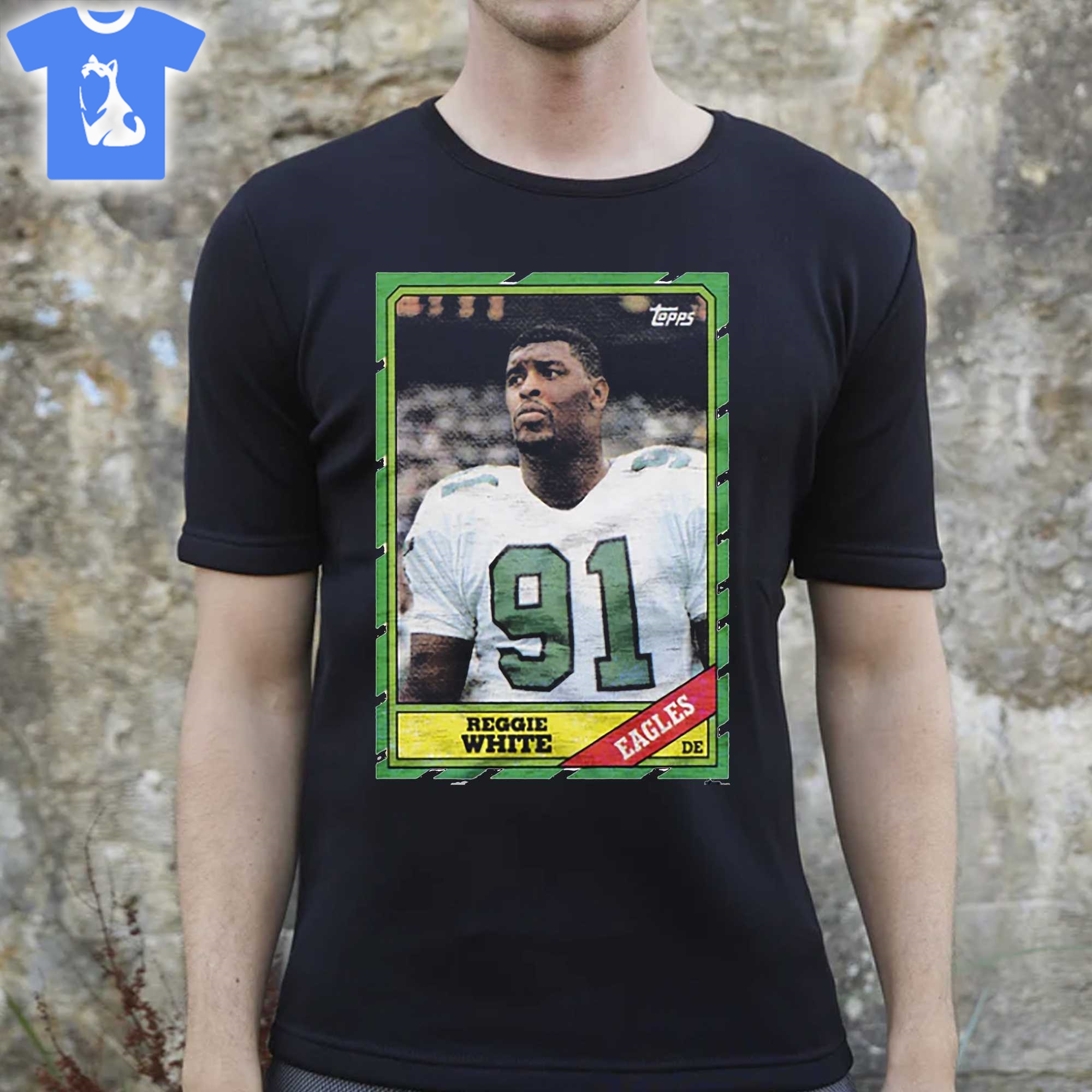 1986 Topps Football Reggie White Eagles T-shirt Hoodie Sweatshirt