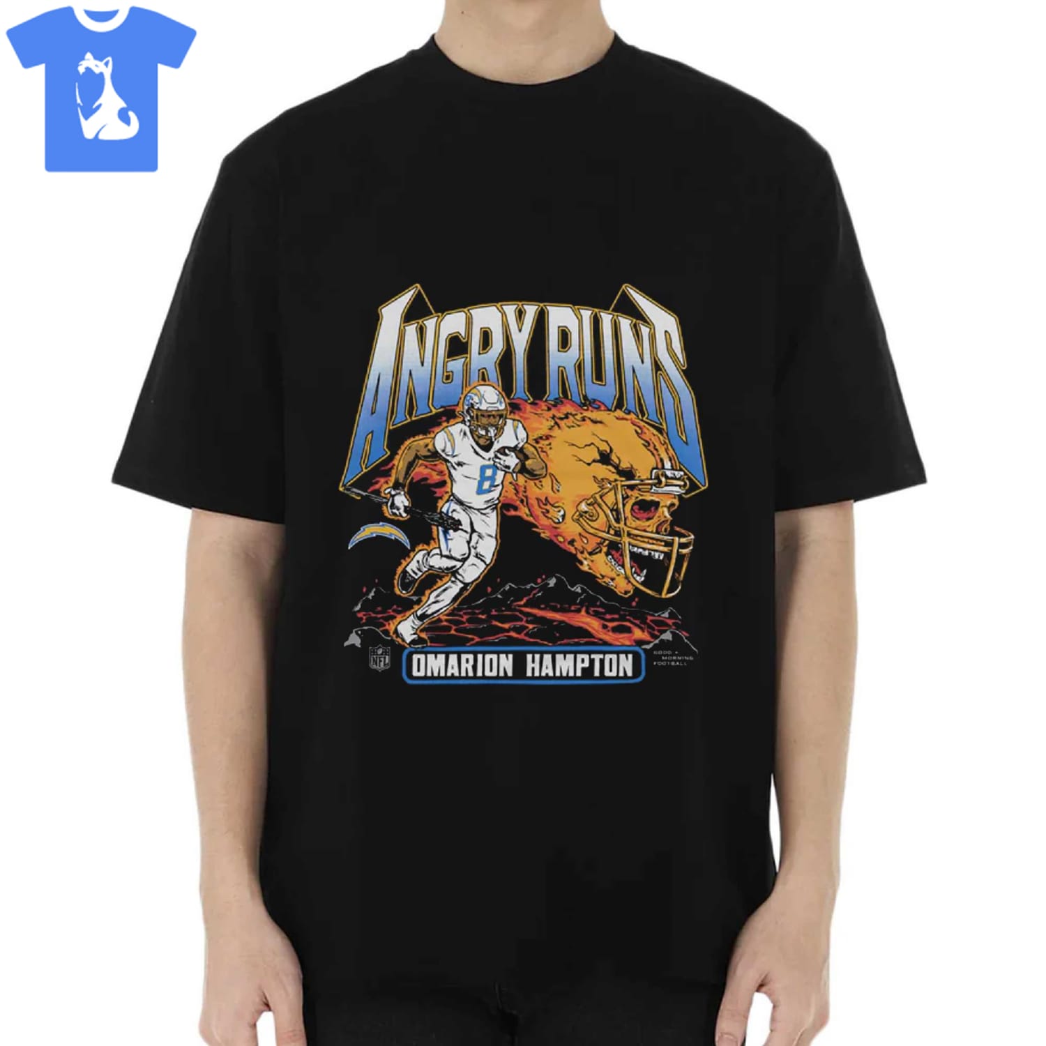 Angry Runs 2025 Chargers Omarion Hampton Shirt