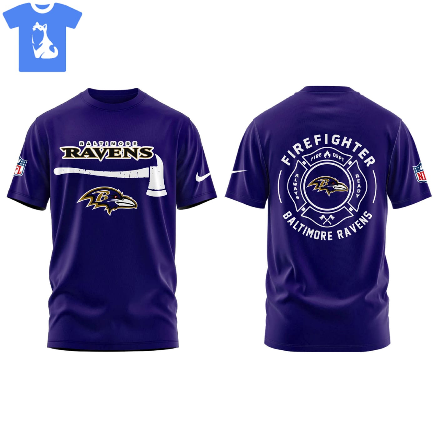 Baltimore Ravens Firefighter Appreciation Day Tshirt Baltimore Ravens Firefighter Appreciation Day Tshirt
