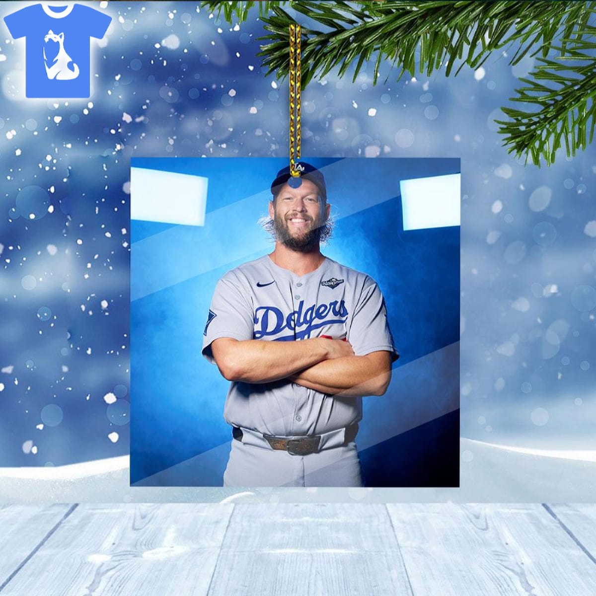 Clayton Kershaw Los Angeles Dodgers 2025 World Series Ornament Clayton Kershaw Los Angeles Dodgers 2025 World Series Ornament