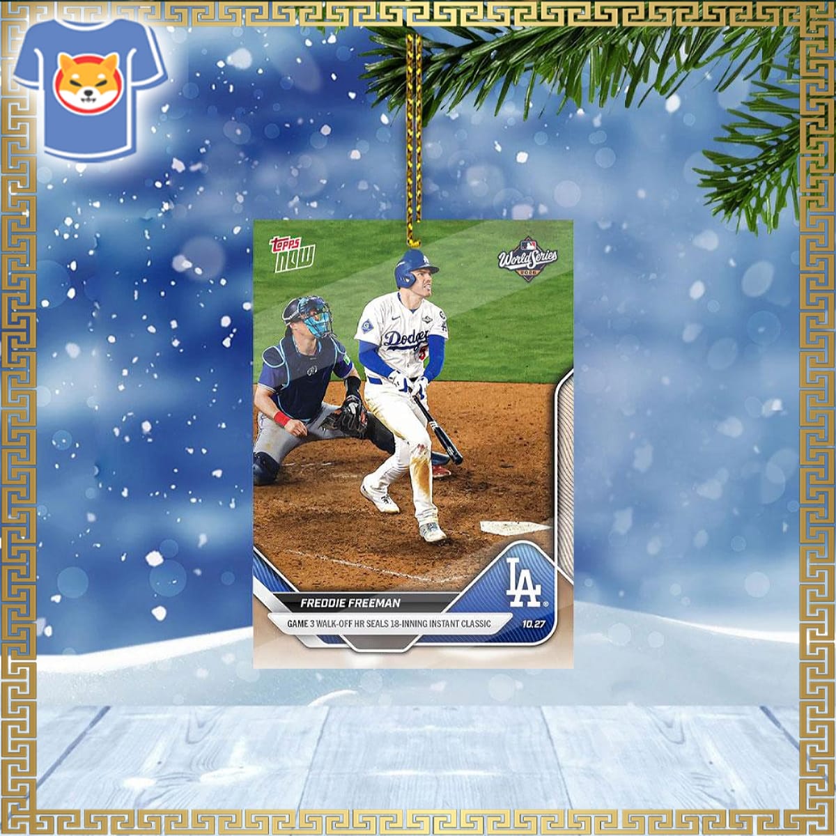 Freddie Freeman 2025 Mlb Card Ornament Freddie Freeman 2025 Mlb Card Ornament