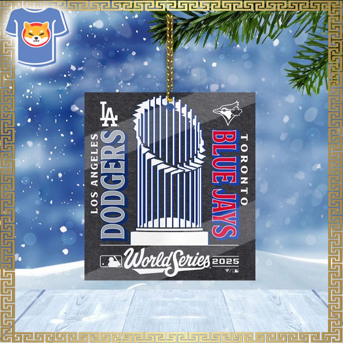 Los Angeles Dodgers Vs Toronto Blue Jays Changeup Matchup Ornament Los Angeles Dodgers Vs Toronto Blue Jays Changeup Matchup Ornament