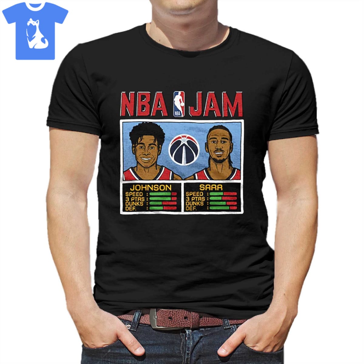 Nba Jam Wizards Johnson And Sarr Shirt Nba Jam Wizards Johnson And Sarr Shirt