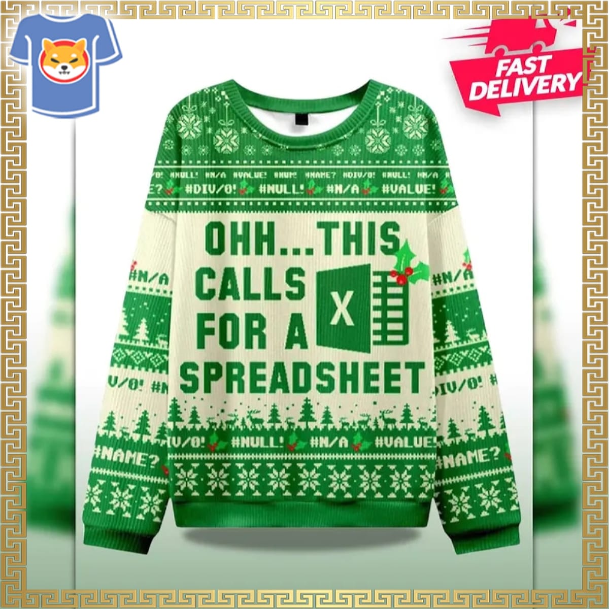 Ohh This Calls For A Spreadsheet Christmas Ugly Sweater Ohh This Calls For A Spreadsheet Christmas Ugly Sweater