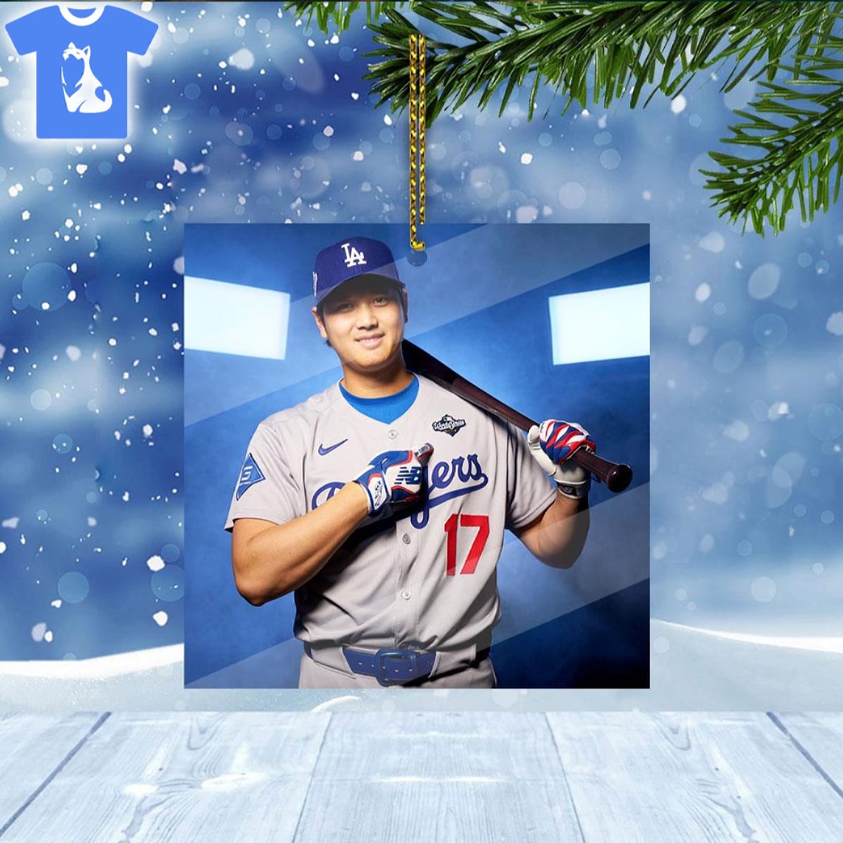Shohei Ohtani Los Angeles Dodgers 2025 World Series Ornament Shohei Ohtani Los Angeles Dodgers 2025 World Series Ornament