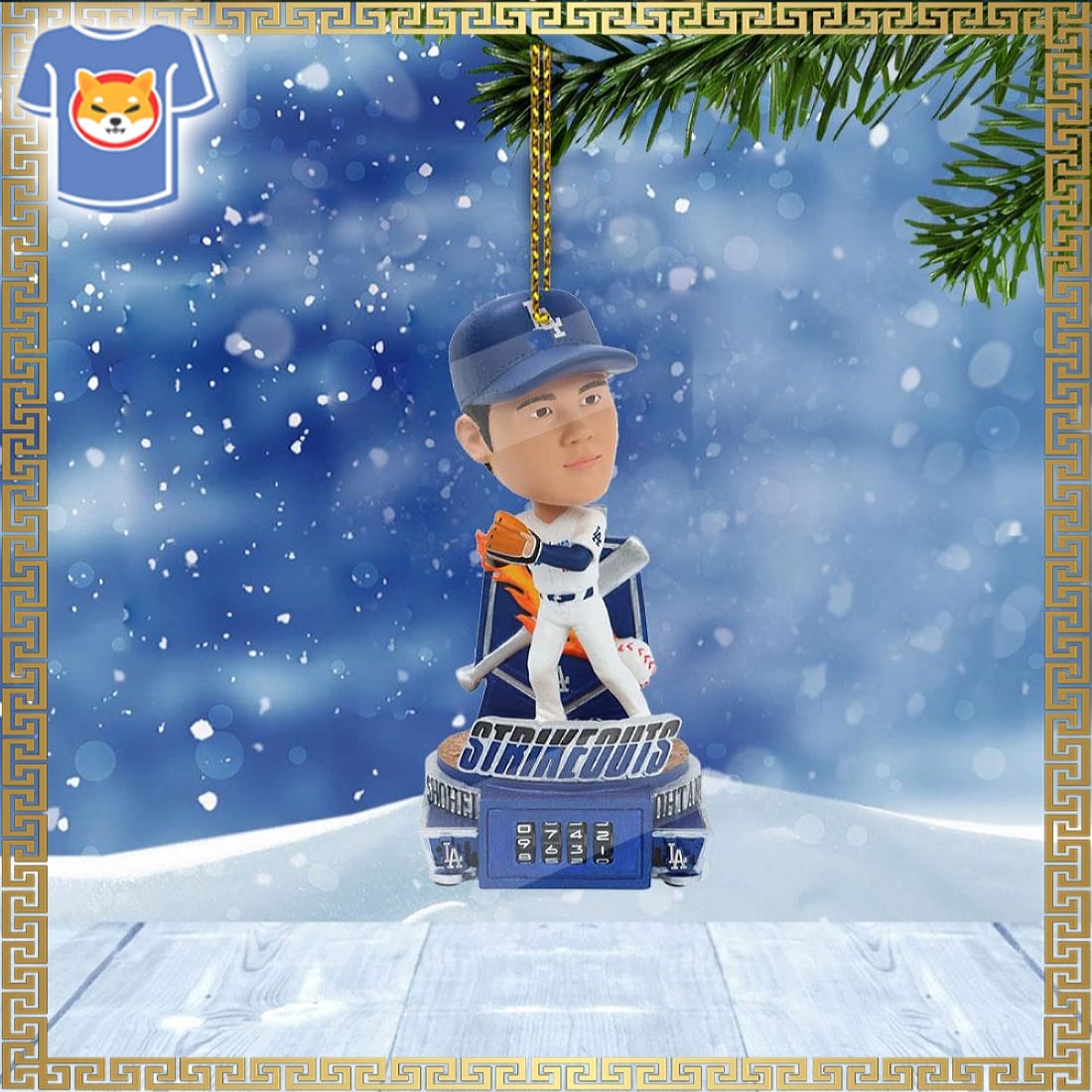 Shohei Ohtani Los Angeles Dodgers Strike Out Counter Ornament Shohei Ohtani Los Angeles Dodgers Strike Out Counter Ornament