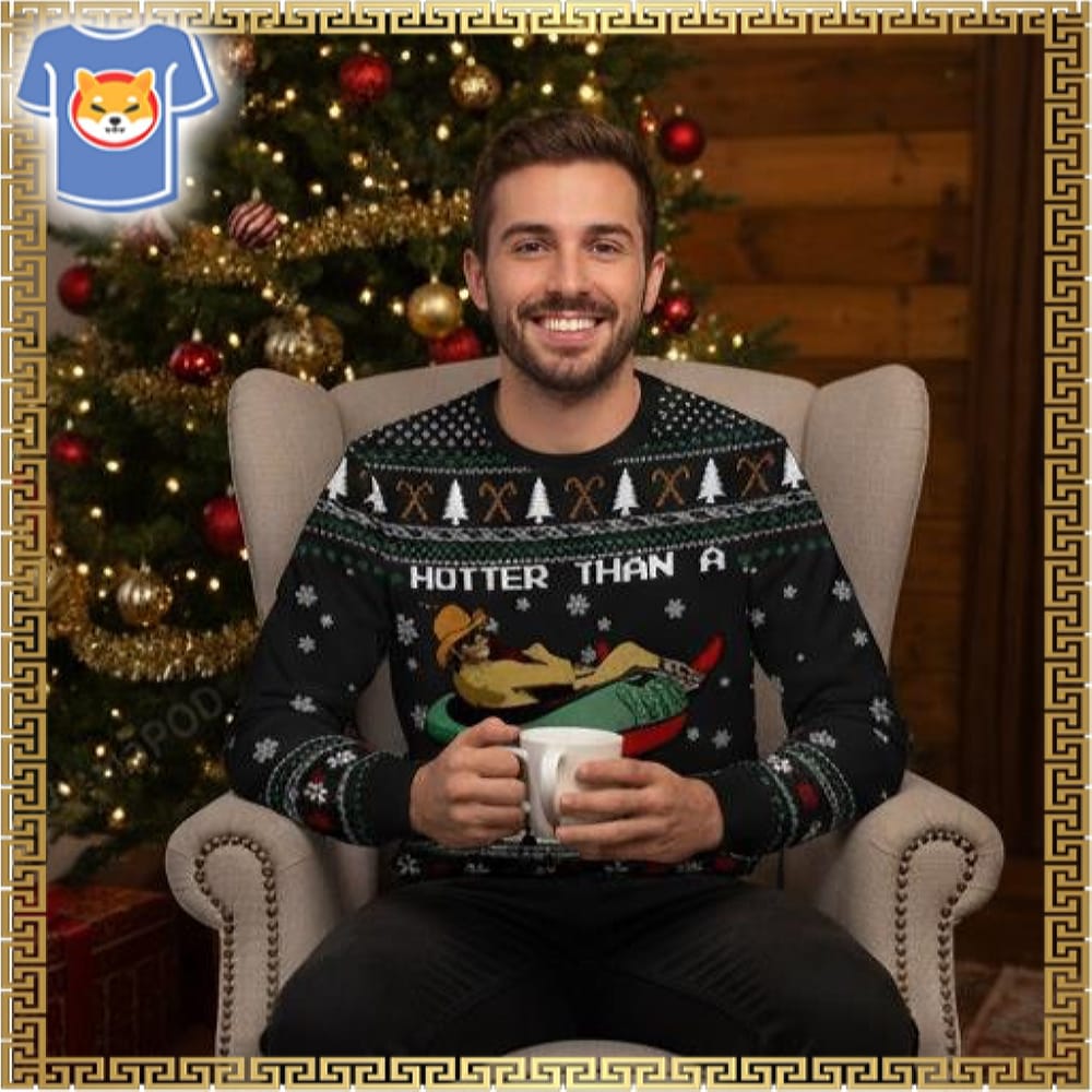 2025 Alan Jackson Hotter Than A Hoochie Coochie Christmas Ugly Sweater