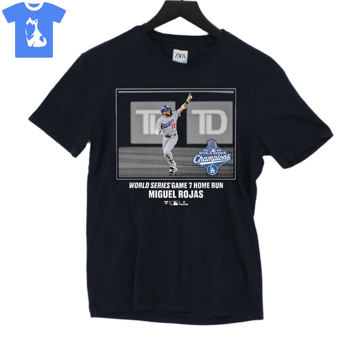 Miguel Rojas Los Angeles Dodgers 2025 World Series Champions Moment T-shirt Miguel Rojas Los Angeles Dodgers 2025 World Series Champions Moment T-shirt