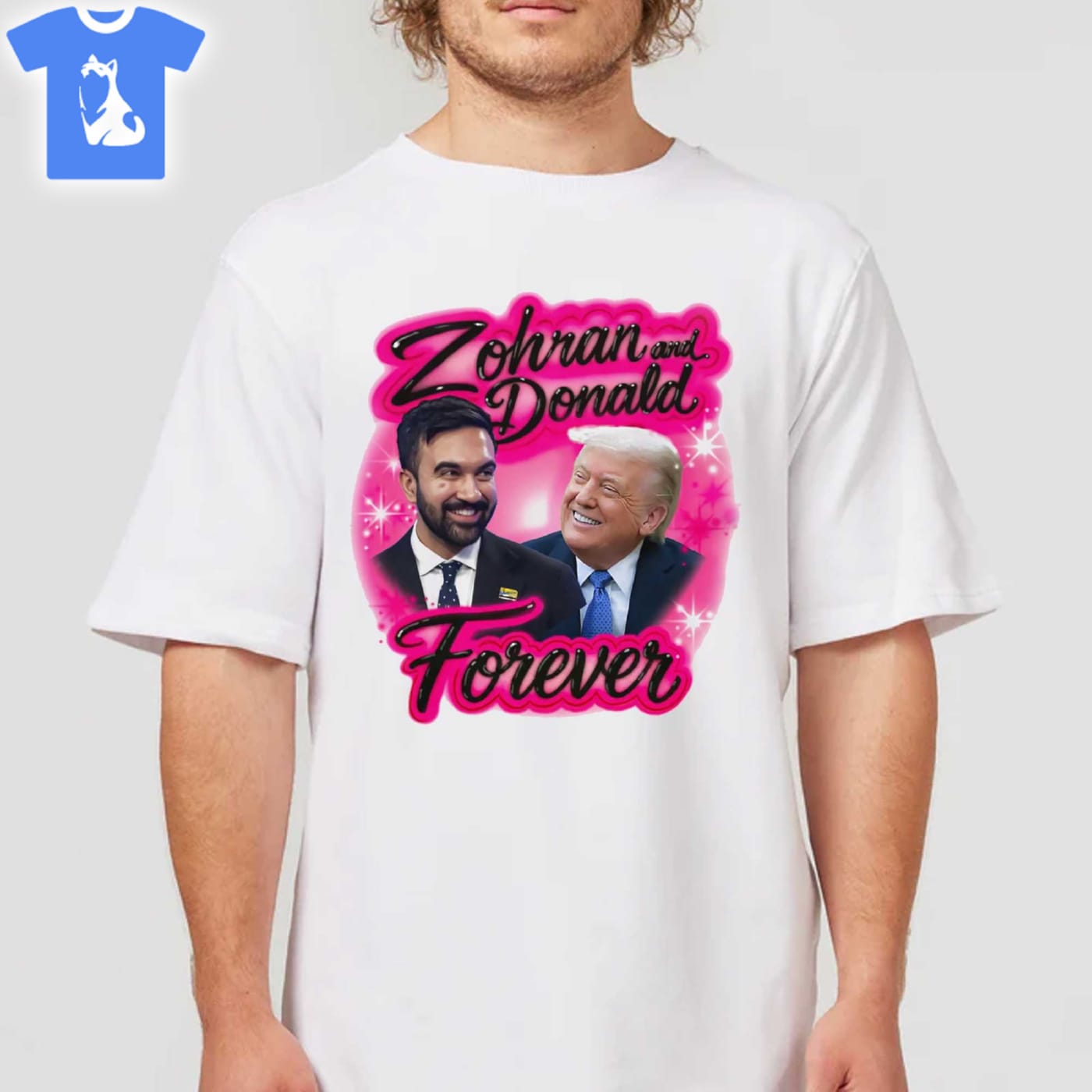 Zohran And Donald Airbrush T-shirt Hoodie Sweatshirt