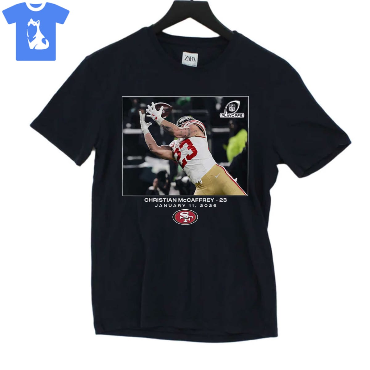 Christian Mccaffrey San Francisco 49ers Nfl Flash Features Wild Card T-shirt